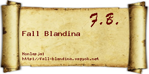 Fall Blandina névjegykártya